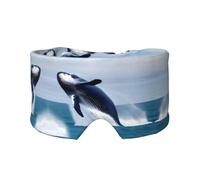 Máscara para dormir con estampado de ballenas en el mar, bloquea la luz, ajustable, ideal para viajes, meditación y yoga
