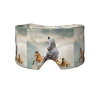 Máscara para dormir con estampado de caballos salvajes, fundas suaves para los ojos, antifaz con bloqueo de luz para viajes, yoga y siesta