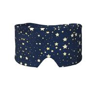 Máscara para dormir con estampado de cielo y estrellas, color azul marino, suave y cómoda, para hombres y mujeres