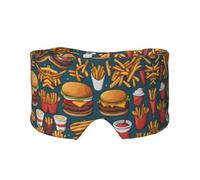 Máscara para dormir con estampado de comida sabrosa, bloquea la luz, ajustable, ideal para viajes, meditación y yoga