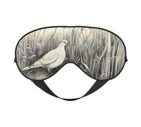 Máscara para dormir con estampado de hierba y paloma, máscara de ojos suave con correa ajustable para dormir, viajar y relajarse