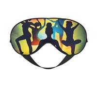 Máscara para dormir con estampado de juego de gimnasia, bloquea la luz, vendas de moda para mujeres y hombres, avión o siesta
