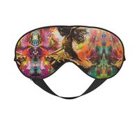 Máscara para dormir con estampado de música para bailar, venda nocturna, cubierta suave para sombra de ojos para mujeres y hombres, para viajes, siesta y meditación