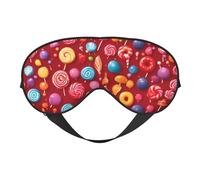 Máscara para dormir con estampado de piruletas que bloquea la luz, vendas de moda para mujeres y hombres, avión o siesta