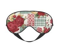 Máscara para dormir con estampado de plantas y flores con correa ajustable, cómoda cubierta para los ojos para viajes, yoga, siestas, dormir y relajarse