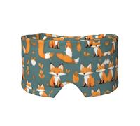 Máscara para dormir con estampado de zorro amarillo, orejeras y orejeras, regalos suaves para hombres y mujeres, diadema ajustable para yoga y viajes