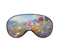 Máscara para dormir con flores silvestres Máscara para dormir Sunny Spring Máscara elástica opaca para dormir para una noche de sueño completo Viajes y siestas