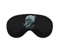 Máscara para dormir con forma de calavera para fumar marihuana, antifaz para bloquear la luz y correa ajustable para hombres y mujeres