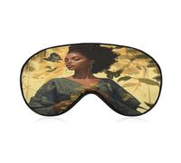 Máscara para dormir con forma de mujer y pájaro Máscara para dormir con forma de mujer y pájaro que bloquea la luz, cubierta para ojos con correa ajustable, cubierta para dormir con protección para lo