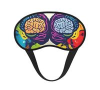 Máscara para dormir con impresión de ventaja del cerebro izquierdo y derecho, máscara de dormir para mujeres y hombres para una oscuridad total, reduce la hinchazón de la máscara de ojos