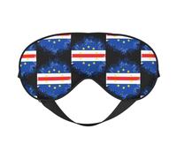 Máscara para dormir con la bandera de Cabo Verde, con bloqueo de luz, suave sin presión con correa elástica para el hogar, viajes, oficina, siesta, yoga.