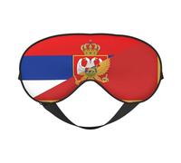 Máscara para dormir con la bandera de Serbia y Montenegro, con bloqueo de luz, suave sin presión con correa elástica para el hogar, viajes, oficina, siesta, yoga.