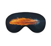 Máscara para dormir con plumas para mujeres y hombres, correa ajustable, cubierta de ojos vendados, para viajes, yoga, siesta, trabajo