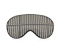 Máscara para dormir con rayas de pata de gallo gris Máscara para dormir con bloqueo de luz y correa ajustable