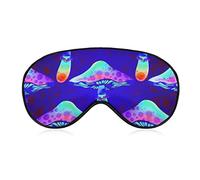 Máscara para dormir Cubierta nocturna Máscaras para dormir para los ojos Compatible con Magic Trippy Mushroom para mujeres Hombres, Transpirable Venda para los ojos para viajes en avión Correa ajust