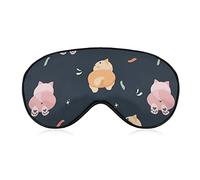 Máscara para dormir Cute Cat Butts Sleep Eye Mask Venda para los ojos con correa ajustable Pink Orange Cats Soft Eye Cover para bloquear las luces