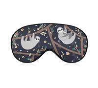Máscara para dormir Cute Sloth Sleep Eye Mask Venda para los ojos con correa ajustable Funny Animal Leaves Soft Eye Cover para bloquear las luces