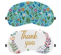 Máscara para dormir de 2 piezas, bloquea completamente la luz para dormir de lado, corona floral de agradecimiento cero presión ocular venda, cubierta ajustable para sombra de ojos
