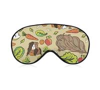 Máscara para dormir de conejillo de Indias, cubierta nocturna para ojos para mujeres y hombres, BlockLight para avión, viaje, siesta, correa ajustable