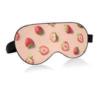 Máscara para dormir de frutas de fresa con los ojos vendados Blackout Cooling Funny Eye Mask para dormir con tira elástica para mujeres y hombres