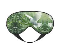 Máscara para dormir de hierba y paloma, ajustable, transpirable, a la moda, para una experiencia de sueño cómoda