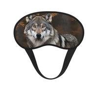 Máscara para dormir de lado, de seda, con correa elástica, supersuave, para dormir, antifaz para dormir, diseño de lobo gris salvaje, antifaz opaco para viajes, para mujeres y hombres.