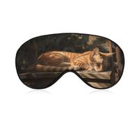 Máscara para dormir de lado, sin gato naranja, para viajes, vuelos y trabajo.