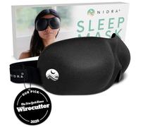 Máscara para dormir de lujo, patentada por Nidra® - Duerma profundamente gracias a esta máscara de ojos con forma redondeada y cinta ajustable a la cabeza, garantizamos un sueño satisfactorio en cualquier momento y lugar, One size fits all; adjustable., Negro, 1