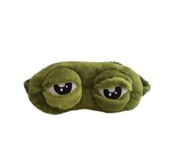 Máscara para dormir de ojos de rana 3D, bonita cubierta de ojos de rana de dibujos animados, máscara de dormir súper suave para viajes, oficina, niños y adultos (estilo de velcro)