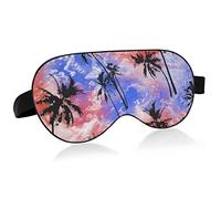 Máscara para dormir de palmera con los ojos vendados Blackout Cooling Funny Eye Mask para dormir con tira elástica para mujer hombre acuarela