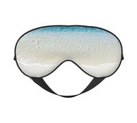 Máscara para dormir de playa de arena blanca con agua de mar, máscara de ojos para dormir, correa totalmente ajustable para mujeres y hombres