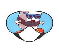 Máscara para dormir de sushi y salmón, máscara de ojos para dormir de doble cara, máscaras para dormir para mujeres y hombres, cubiertas opacas para dormir, viajes