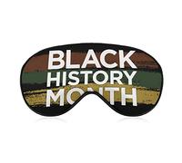 Máscara para dormir del mes de la historia negra con correa ajustable Cubierta suave para los ojos Blackout Blindfold para viajes Relax Nap