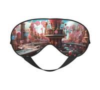 Máscara para dormir, diseño de cuento de hadas con deliciosos caramelos, para dormir, para mujeres y hombres, cubre ojos opacos para viajes/dormir