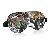 Máscara para dormir Dragon Tiger Fight Night Eye Shade Cover Soft Comfort Blindfold Blockout Light Correa ajustable para hombres y mujeres