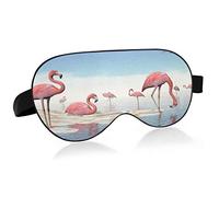Máscara para dormir Flamingo by The Beach Night Eye Shade Cover Soft Comfort Blindfold Blockout Light Correa ajustable para hombres y mujeres
