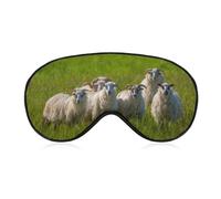 Máscara para dormir Herd of Sheep on A Spring Meadow con correa ajustable, cómoda máscara de ojos suave para dormir, máscaras de ojos que bloquean la luz