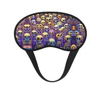 Máscara para dormir ligera y cómoda con diseño de calavera del Día de los Muertos, con correa ajustable para dormir, viajar, trabajar por turnos y meditar. Antifaz que bloquea la luz.