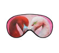 Máscara para dormir Love Flamingos Summer Sleep Eye Mask Venda para los ojos con correa ajustable Pink Soft Eye Cover para bloquear las luces