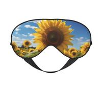 Máscara para dormir, máscara de ojos de campo de girasol dorado cielo para dormir, máscaras de dormir para mujeres y hombres, cubiertas opacas para viajes/dormir