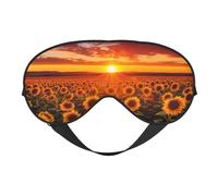 Máscara para dormir, máscara de ojos de campo de girasol dorado para dormir, máscaras de dormir para mujeres y hombres, cubiertas opacas para viajes/dormir