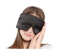 Máscara para dormir Mascarilla de seda for ojos (paquete de 2) Multicolor(Black)