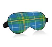 Máscara para dormir National Tartan Blue Green Night Eye Shade Cover Soft Comfort Blindfold Blockout Light Correa ajustable para hombres y mujeres