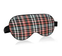 Máscara para dormir National Tartan Red Night Eye Shade Cover Soft Comfort Blindfold Blockout Light Correa ajustable para hombres y mujeres