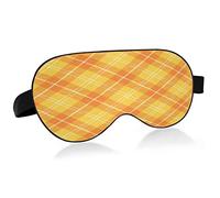 Máscara para dormir National Tartan Yellow Night Eye Shade Cover Soft Comfort Blindfold Blockout Light Correa ajustable para hombres y mujeres