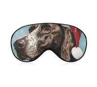 Máscara para dormir navideña para perros, antifaz para perros de raza pointer de pelo corto, ajustable, suave, para adultos, para hombres y mujeres, para viajes, juegos de siesta