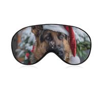 Máscara para dormir navideña para perros, máscara para dormir con copos de nieve para perros pastores, máscara para los ojos con correa ajustable, máscara suave para los ojos para dormir que bloquea l