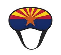 Máscara para dormir opaca con diseño de banda elástica y bandera de Arizona, se adapta a todas las formas de cabeza, ideal para viajes, oficinas y trabajo por turnos.