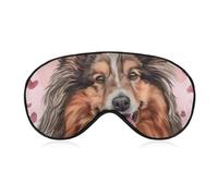 Máscara para dormir para el día de San Valentín para perros, máscara para dormir elástica opaca para perros pastores de Shetland, para dormir toda la noche, para viajes y siestas