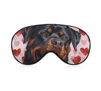 Máscara para dormir para perros Rottweiler para el día de San Valentín Máscara para dormir ajustable para perros para el día de San Valentín Máscara para dormir suave y opaca para hombres y mujeres pa